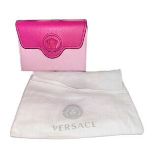 Versace Pink and Purple Card Wallet- EUC with dustbag